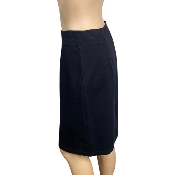 Eileen Fisher Black Minimalist Stretch Ponte Knit Viscose Pencil Skirt SZ XSP - Picture 5 of 8